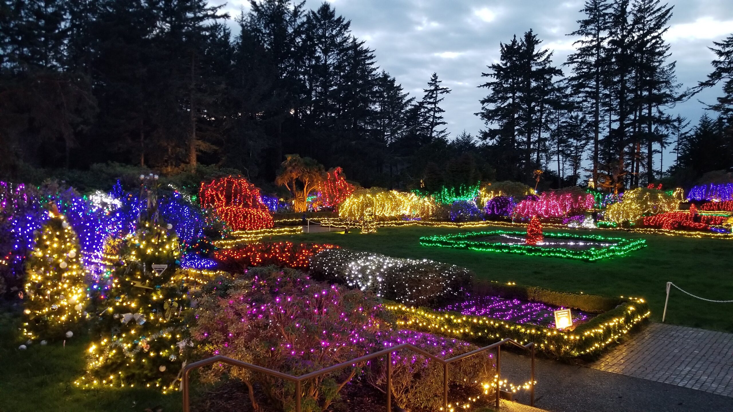 Shore Acres Holiday Lights west view