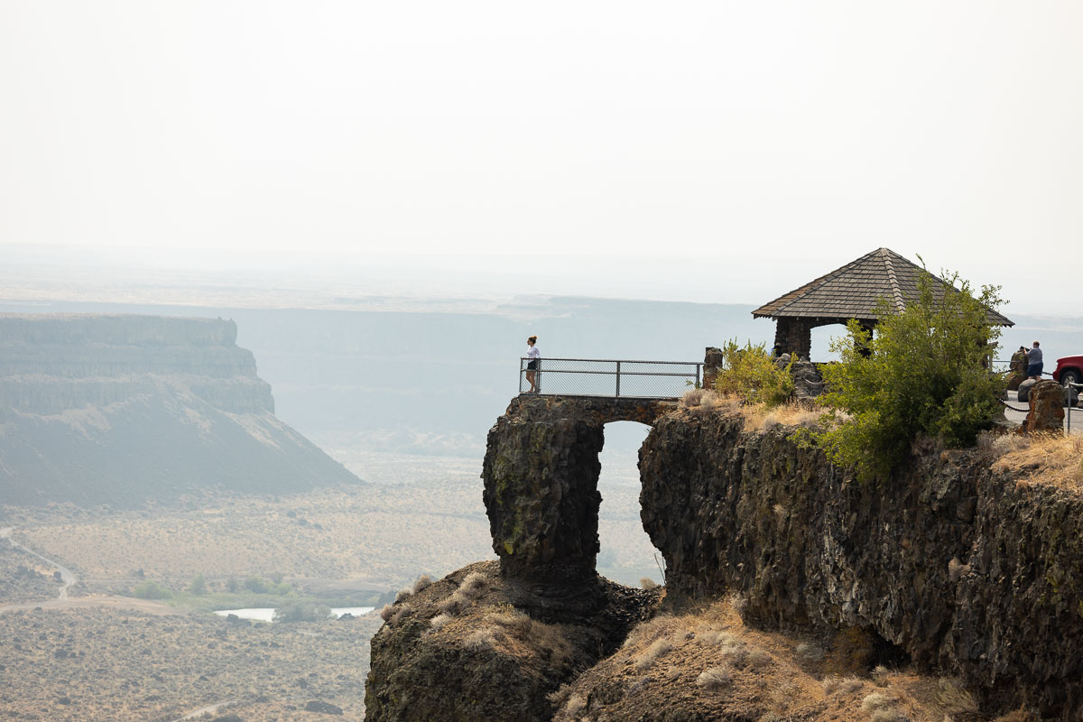 The 400-foot cliff face of Dry Falls at Sun Lakes-Dry Falls State Park in central Washington