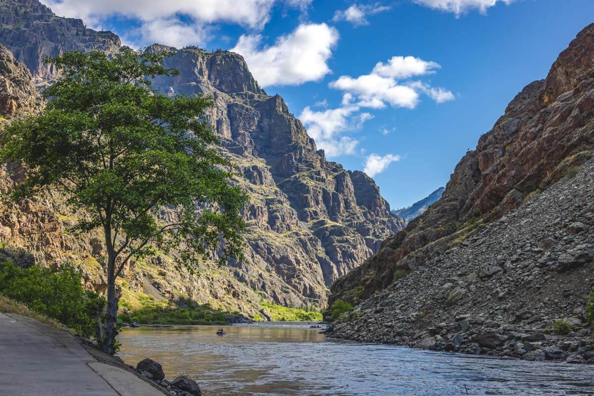 Hells Canyon gorge cut by the Snake River along the Oregon-Idaho border